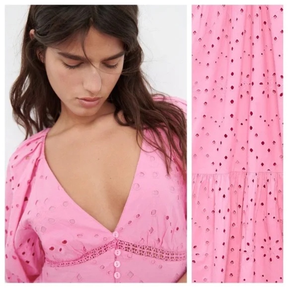 NWT Zara dress with cutwork embroidery XS - Picture 12 of 16
